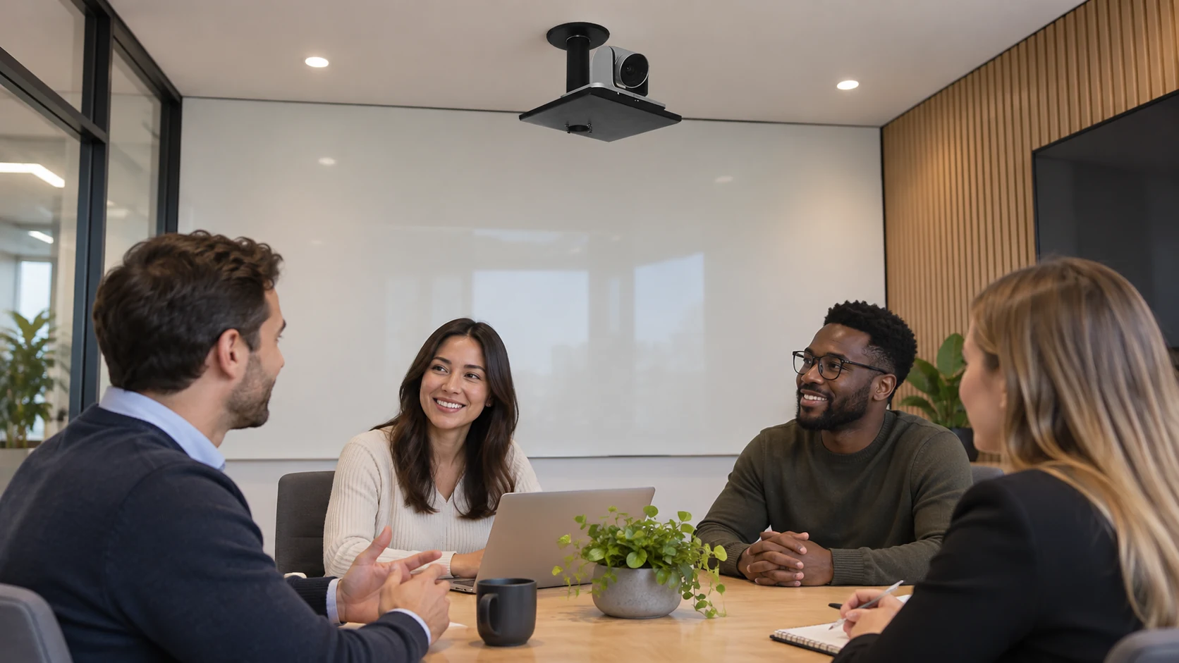 Suporte de Câmera Standard de Teto em sala de reunião