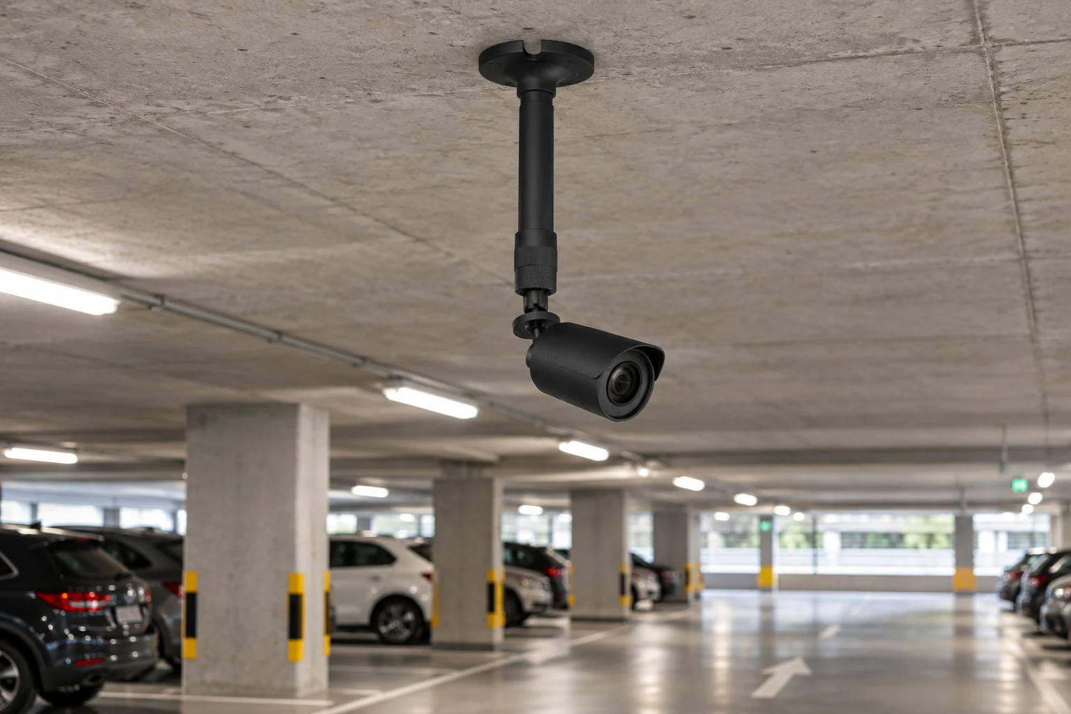 Suporte Parede/Teto Câmera CCTV Line Conference — Estacionamento coberto