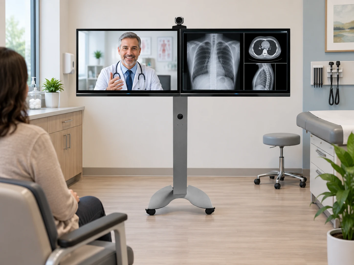 Suporte Solo para 02 TVs EX 4055 — Telemedicina