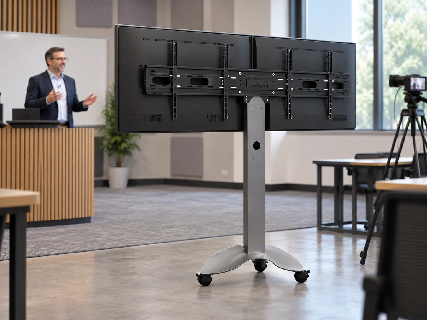 Suporte Solo para 02 TVs EX 4055 — Ensino híbrido