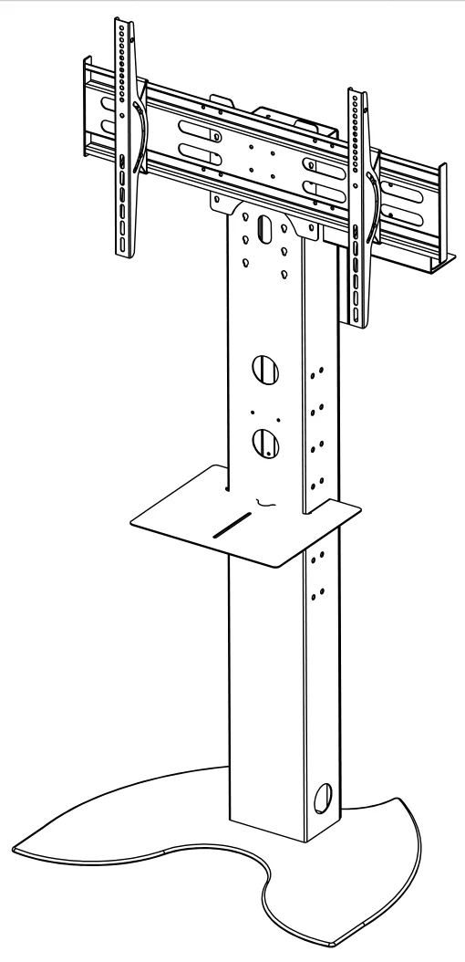 Suporte de Solo EX4055 para 01 TV — Desenho da estrutura