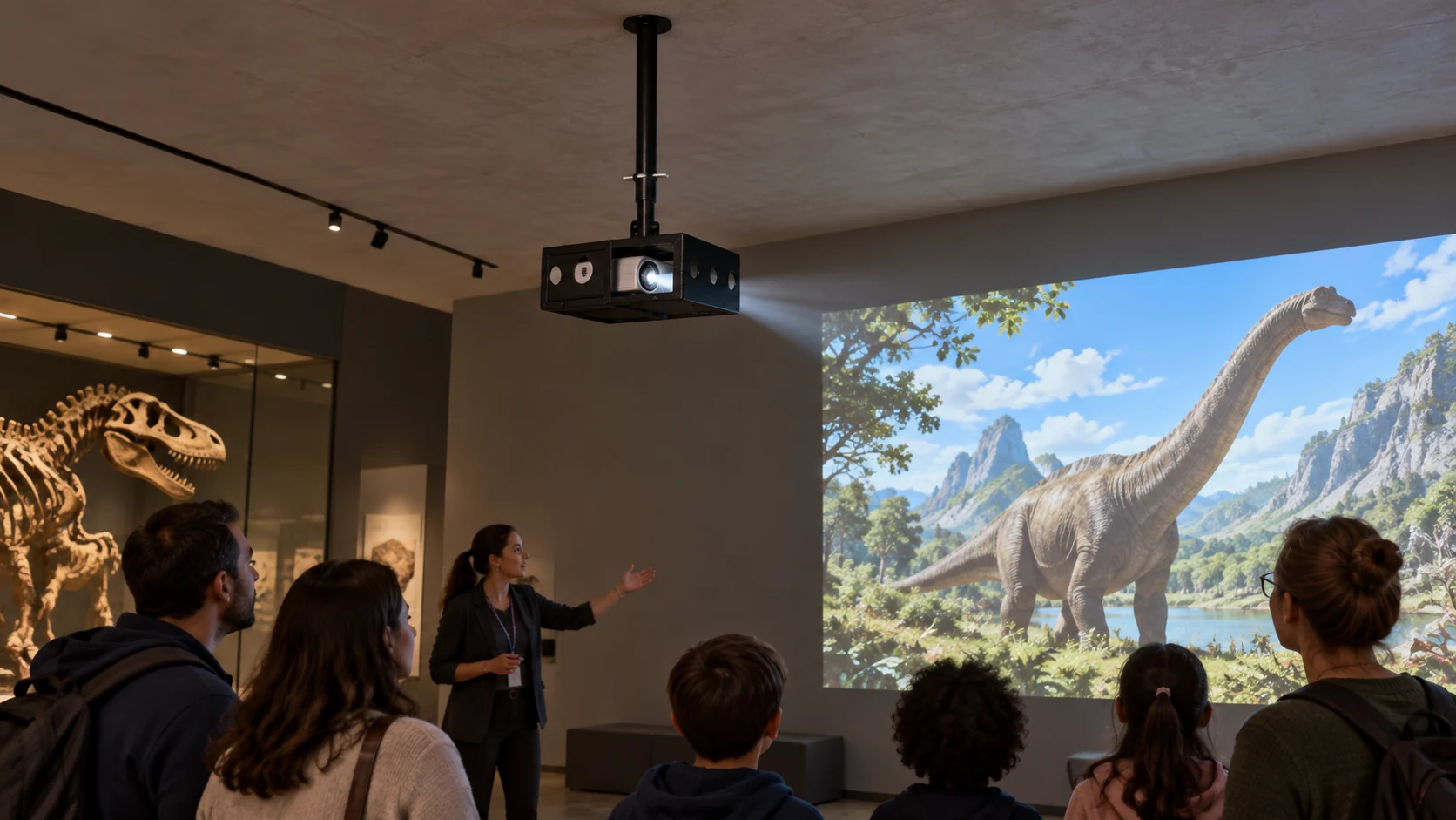 Suporte de Teto Gaiola Universal — Experiência educativa em museu