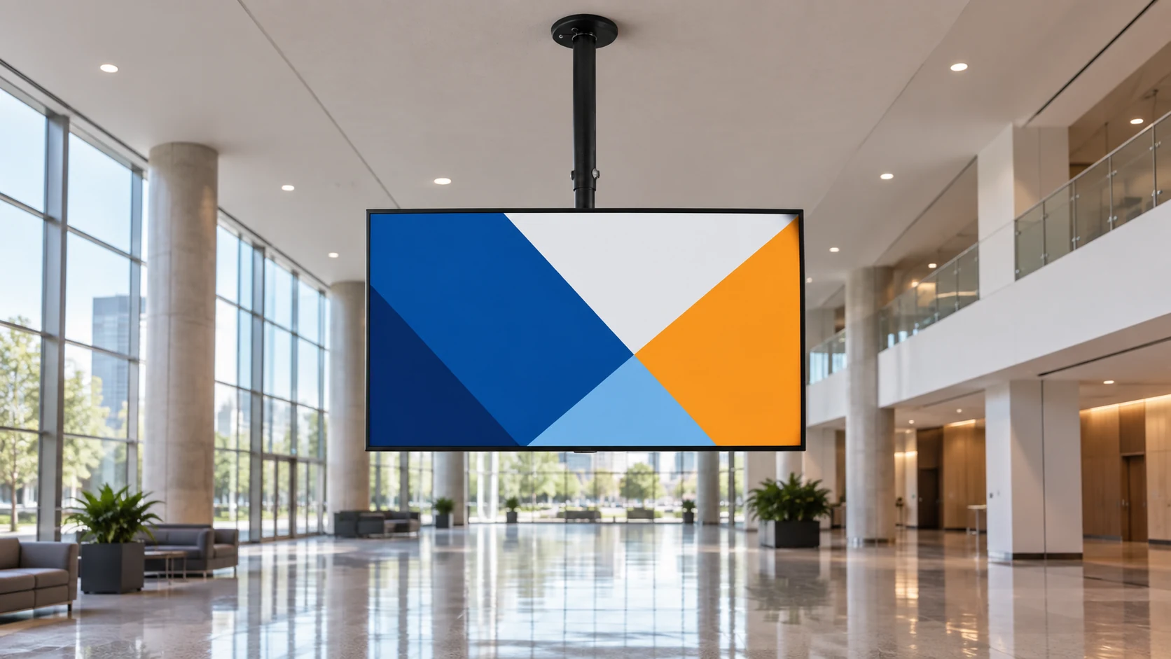 Suporte Line de Teto para TV/Monitor de 19" até 56" Preto — Centro de convenções