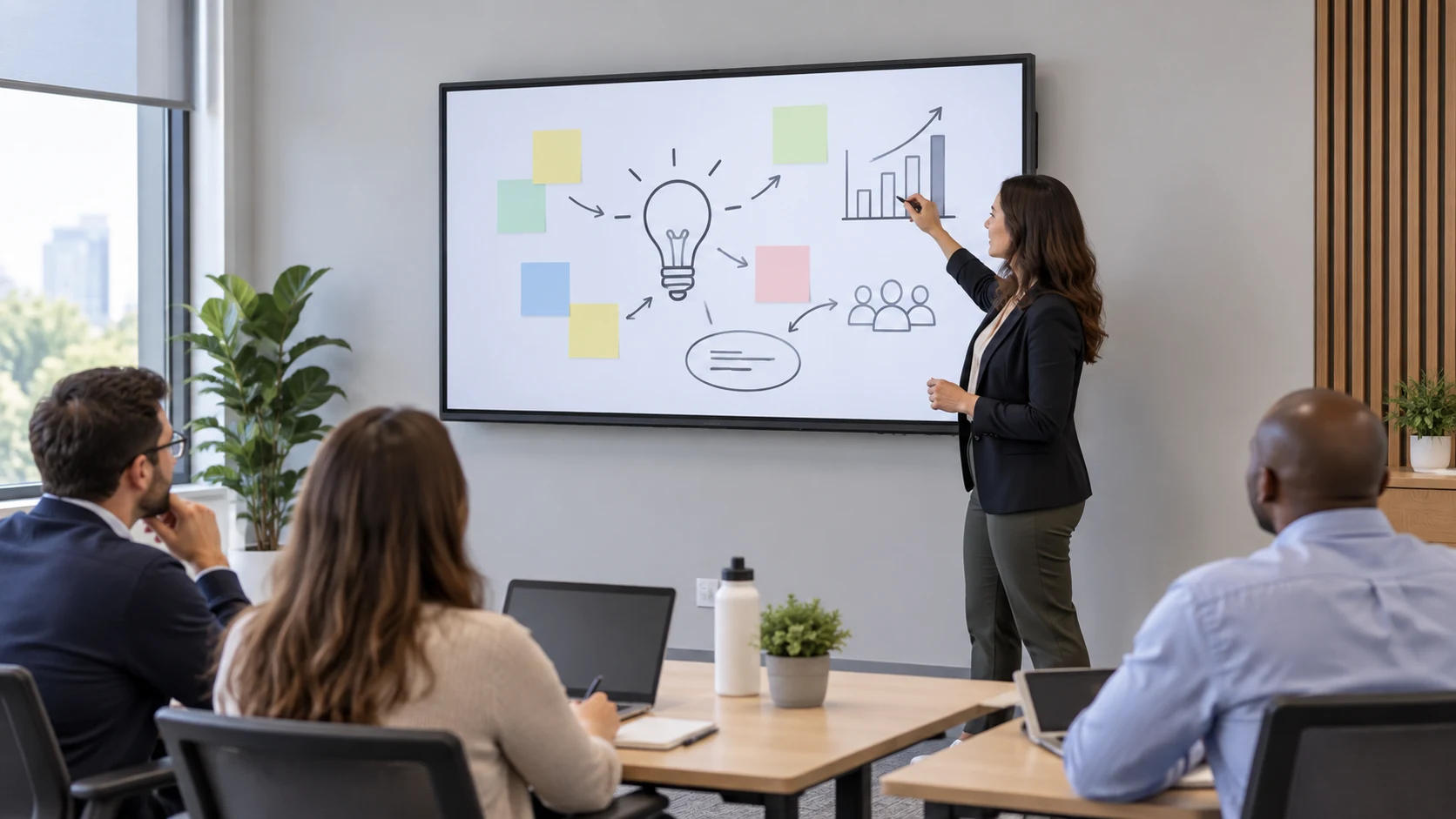 Suporte Fixo para Lousa Interativa/TV — Treinamento corporativo