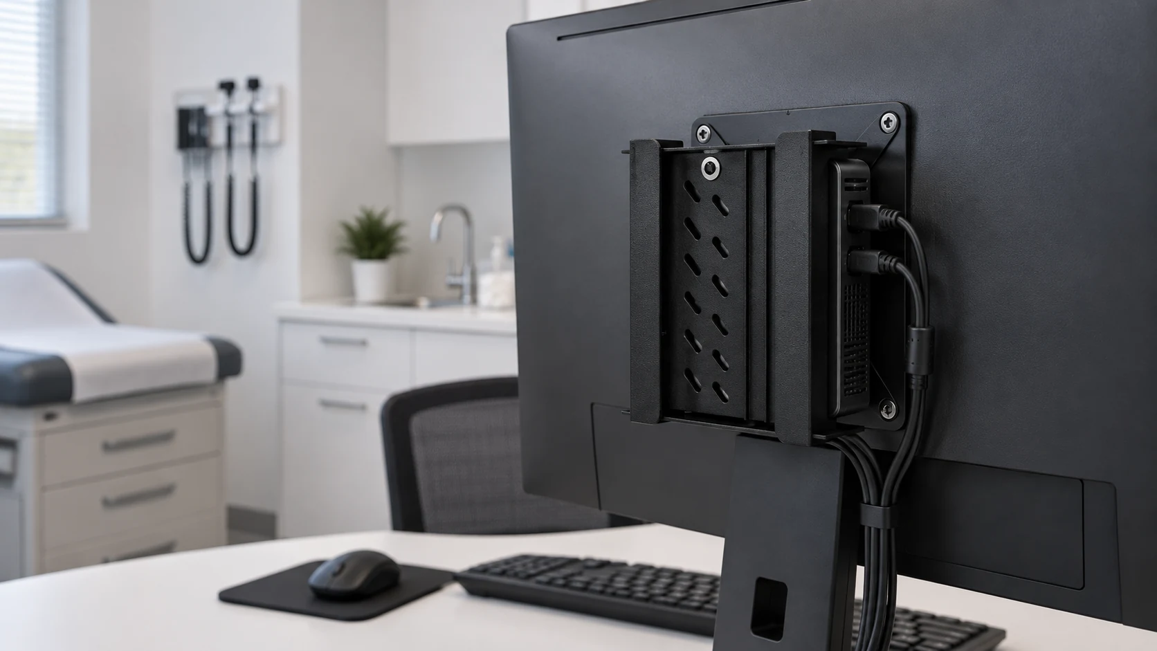 Suporte para Mini PC — Posto clínico