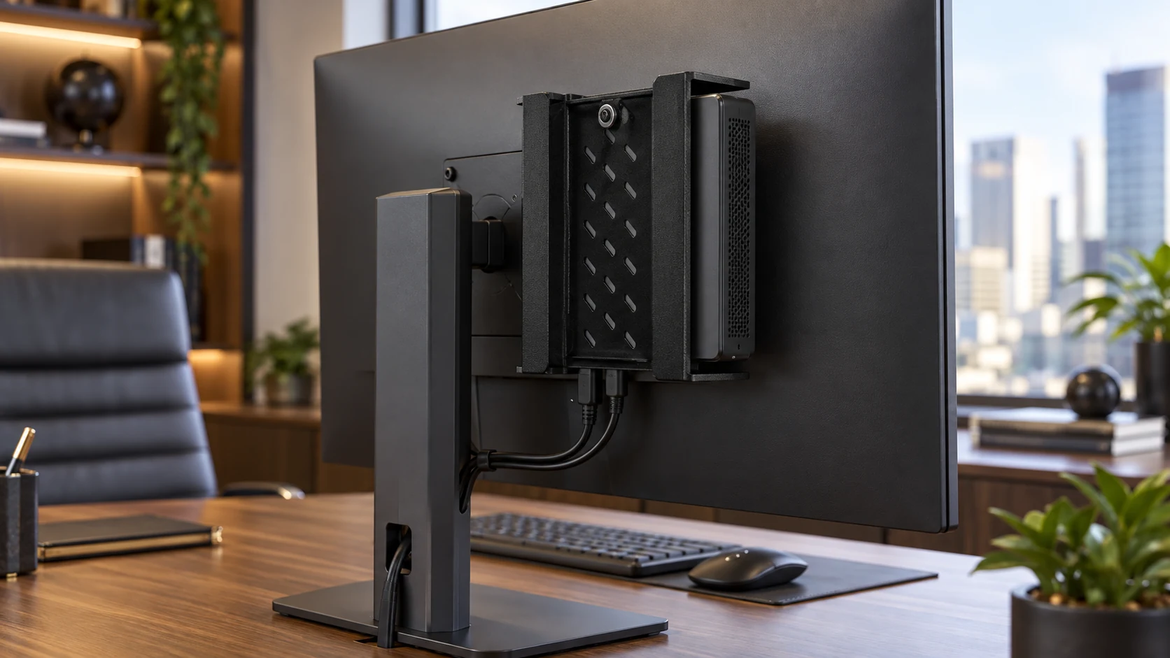 Suporte para Mini PC — Escritório executivo