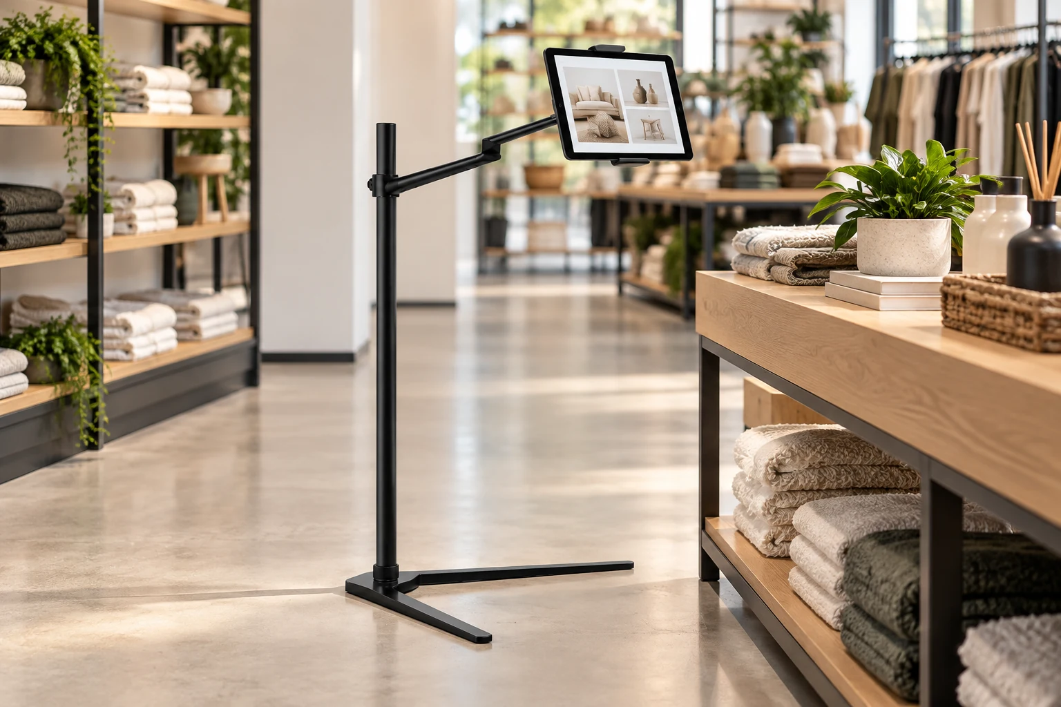 Suporte Pedestal para Tablet — Loja e varejo