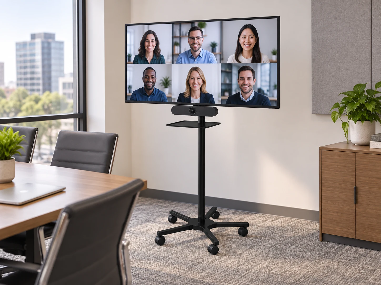 Suporte Solo SSM3252L — Sala de reunião