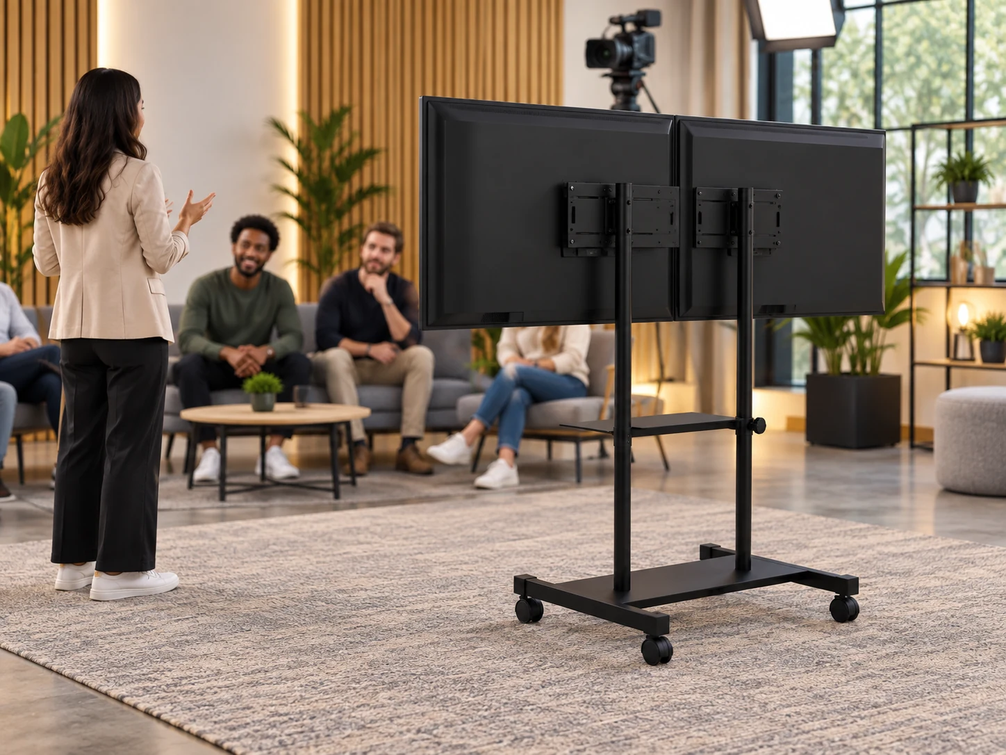 Suporte Solo SSM 4065 02 TVs — Estúdio colaborativo