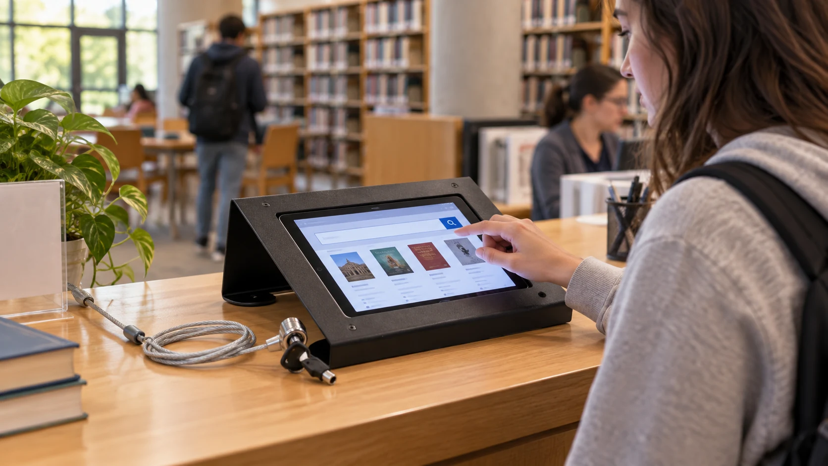 Suporte de Tablet para Mesa — Consulta de acervo na biblioteca