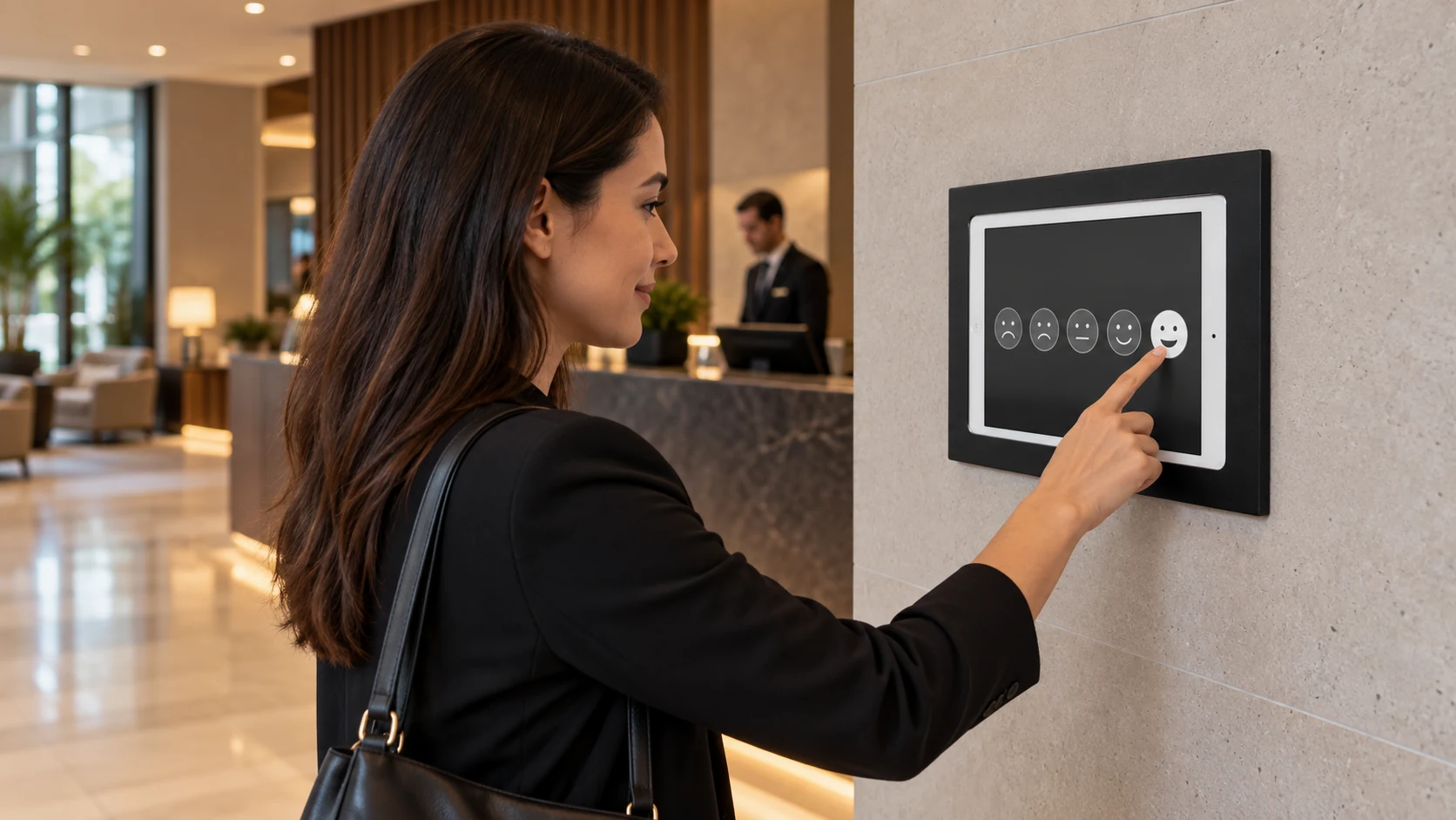 Suporte para Sistema de Controle para Tablet Parede — Avaliação em hotel