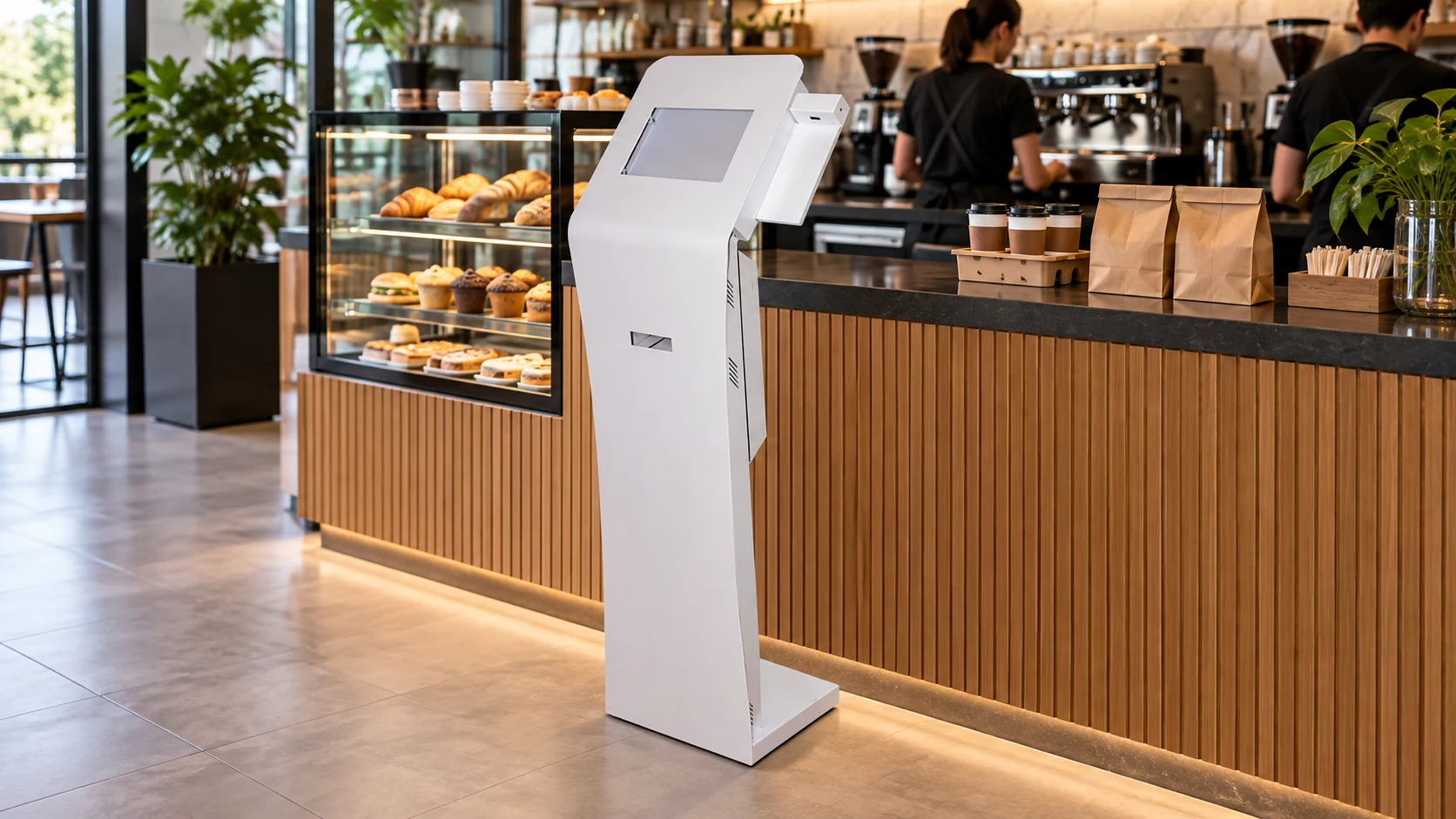Totem de Impressão Fiscal e Sistema PIN PAD — Cafeteria e retirada de pedidos