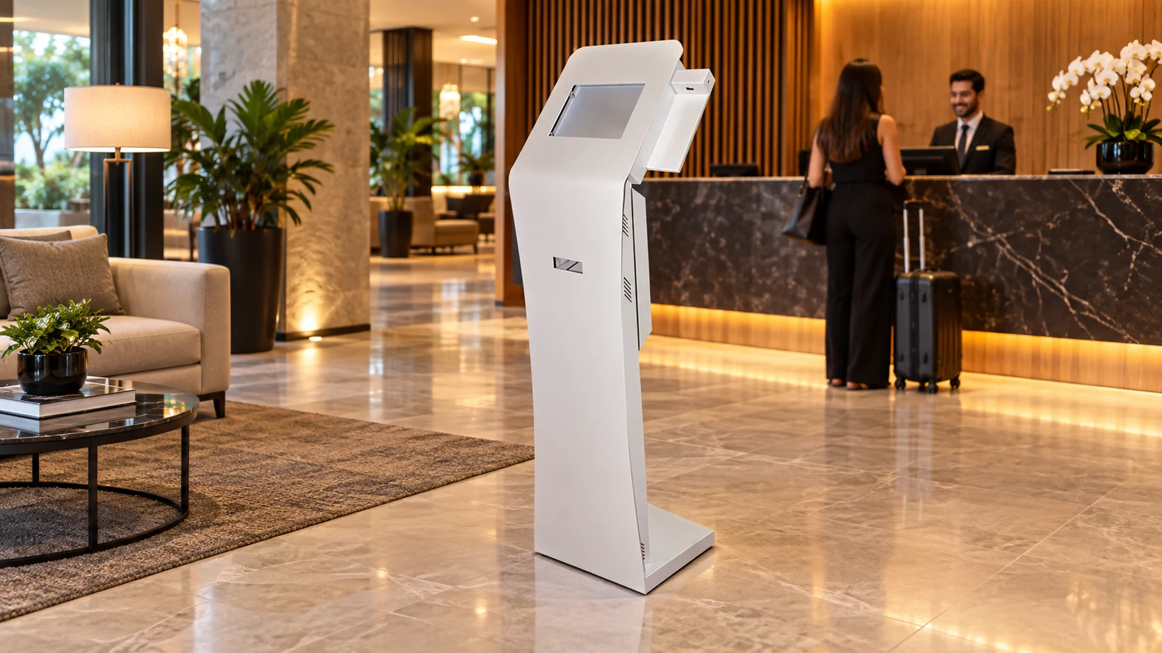 Totem de Impressão Fiscal e Sistema PIN PAD — Hotel e check-in