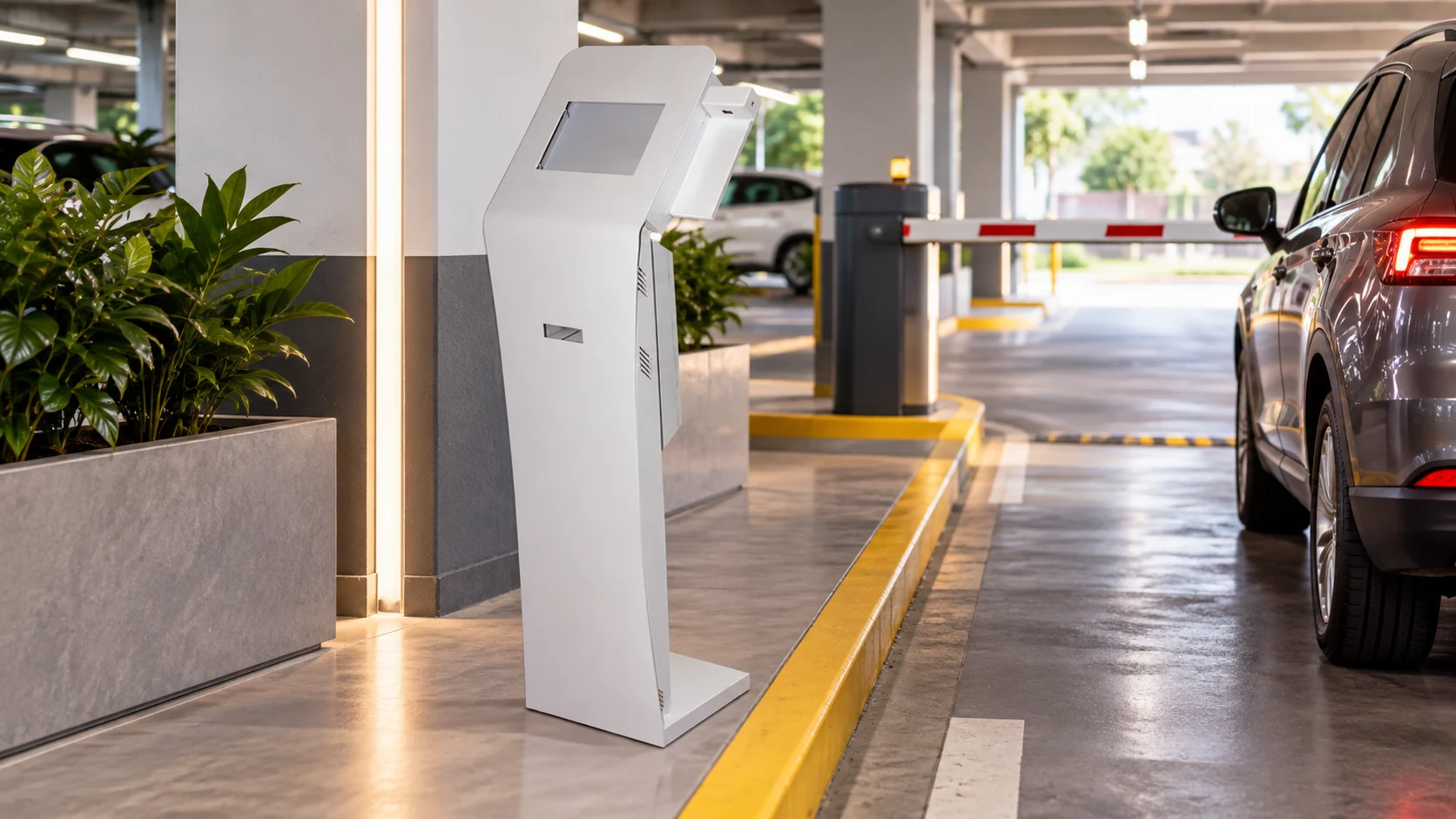 Totem Line Conference com Sistema PIN PAD — Estacionamento corporativo