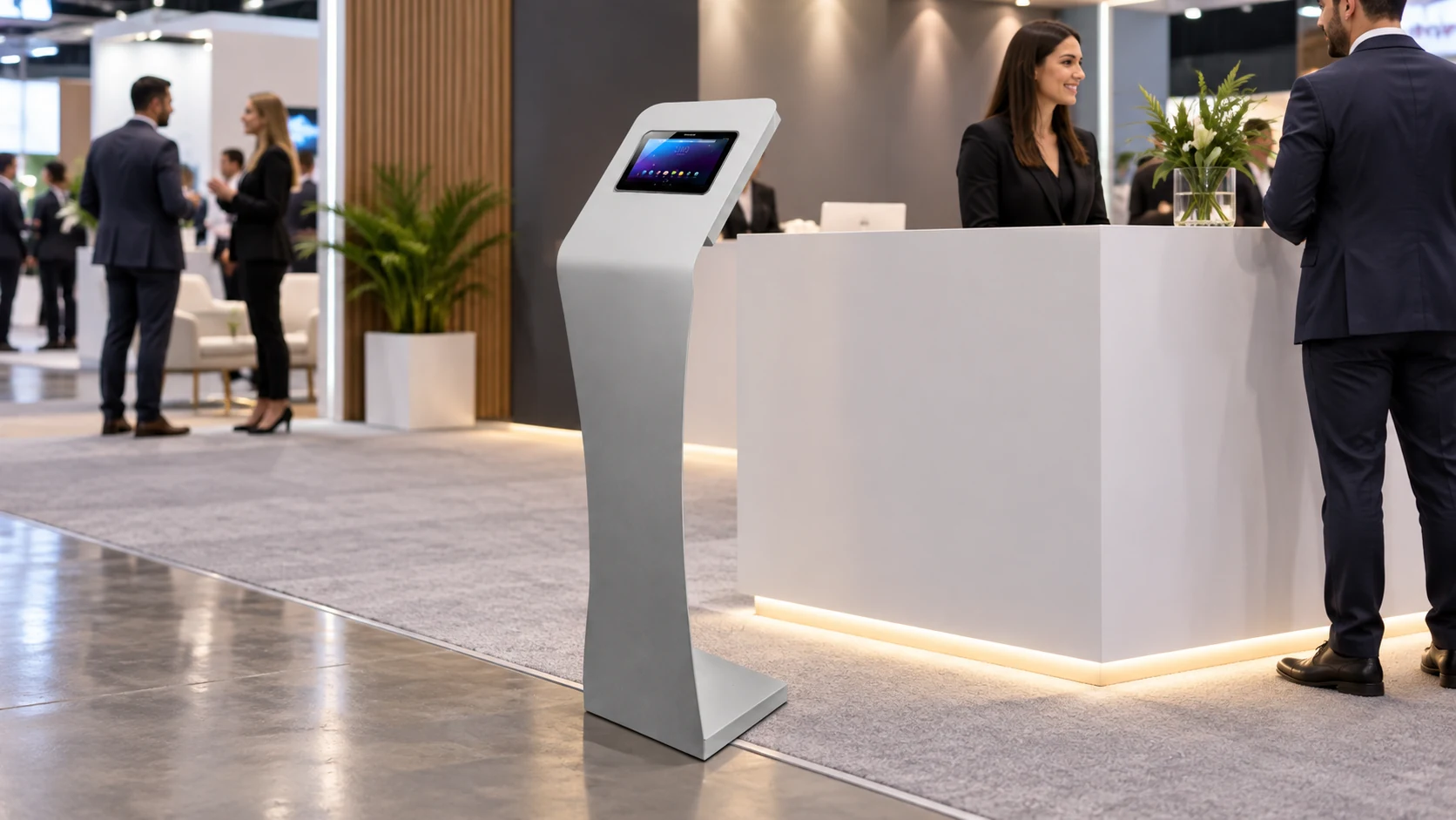 Totem Pedestal para Tablet — Feira e credenciamento